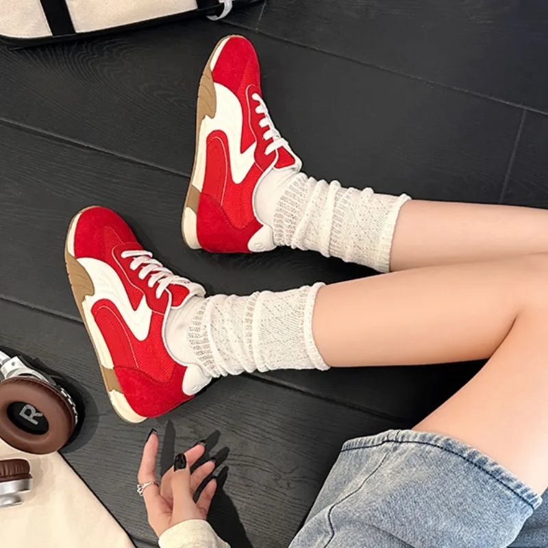 Women's Genuine Leather Platform Mesh GAT Shoes