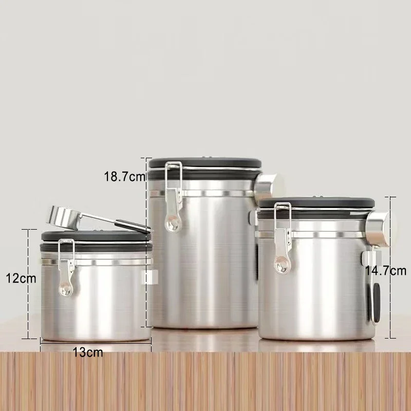 Title 10, Stainless Steel Coffee Beans Sealed Jar Vacuum ...