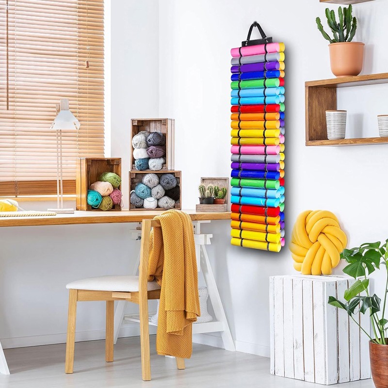 Vinyl Roll Holder With 48 Compartments And Keeper Door Hooks Strap UK — image 3