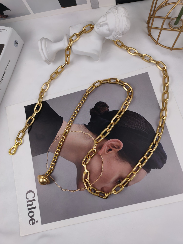 Fashion All-match Metal Belt Decorated Dress Shirt Chain