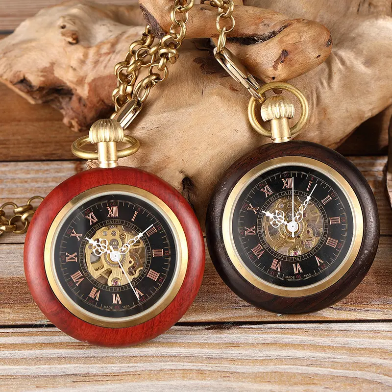 Red Copper Wood Roman Scale Retro Mechanical