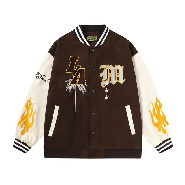 Loose Men's And Women's Embroidered Baseball Uniforms Coffee - Shop at LoveMi