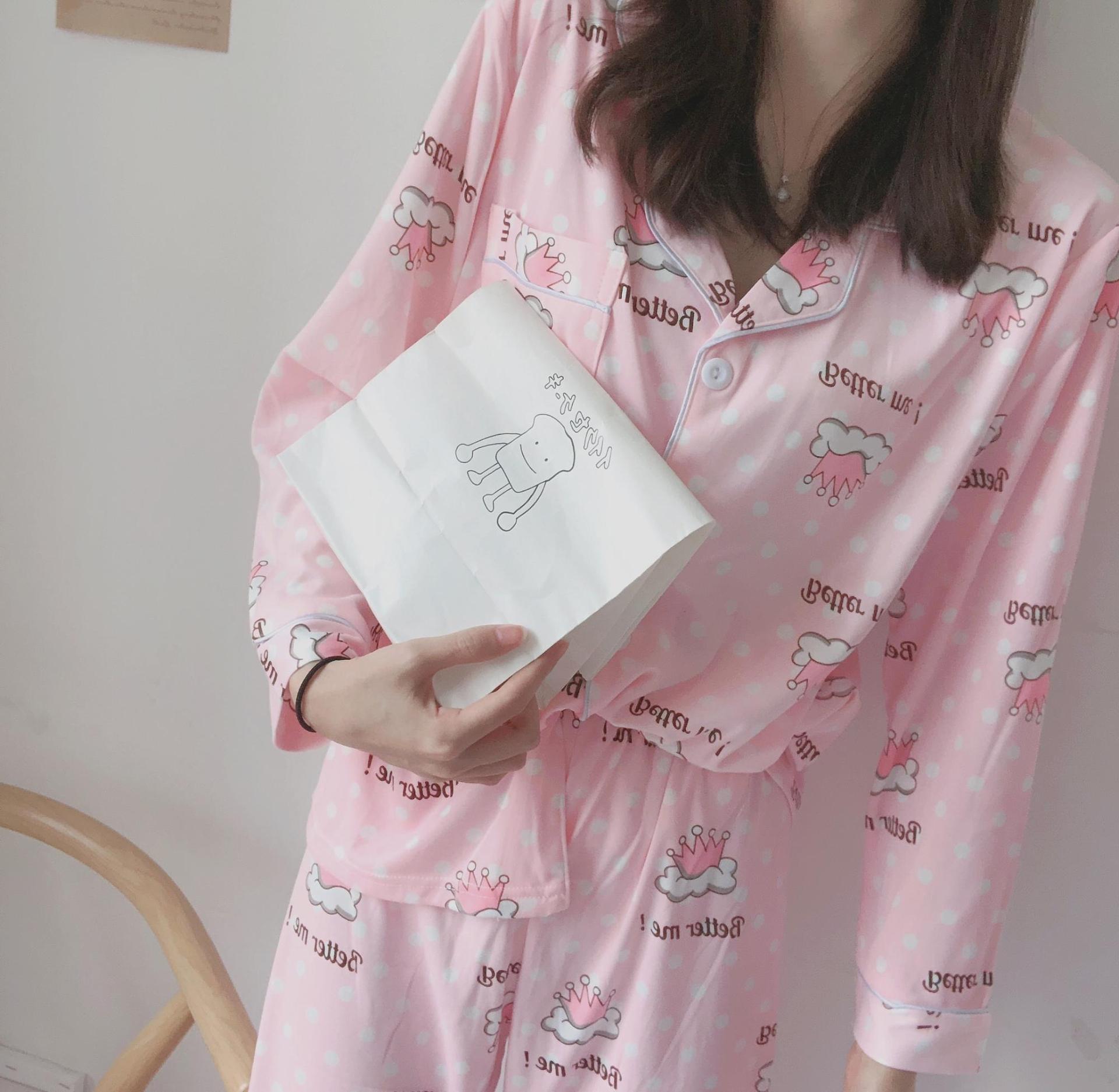 Title 4, Pajamas Ladies Home Service Suit Long Sleeve Ca...