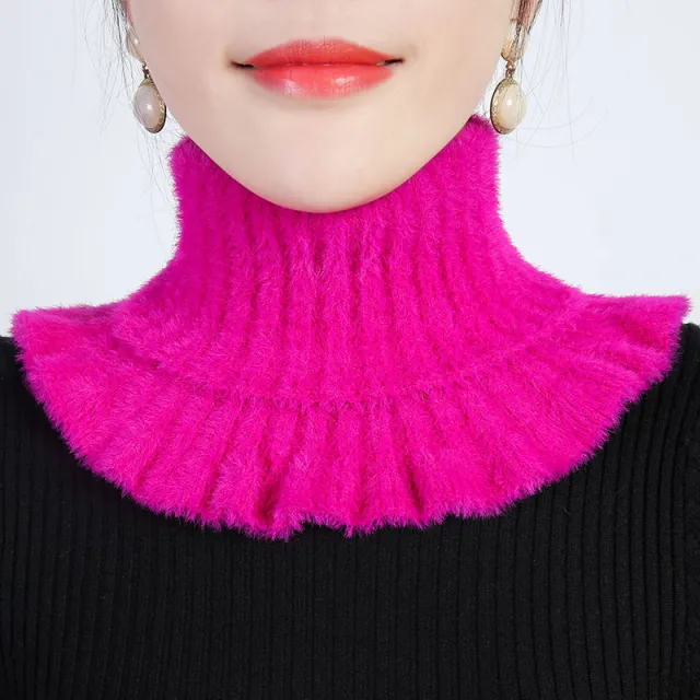 Neck neck Female Pullover Keeps Warm In Autumn And Winter Rose Red - Shop at LoveMi