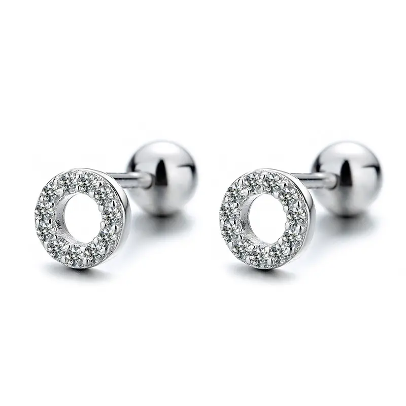 Screw On Detachable Geometric Circle Earrings