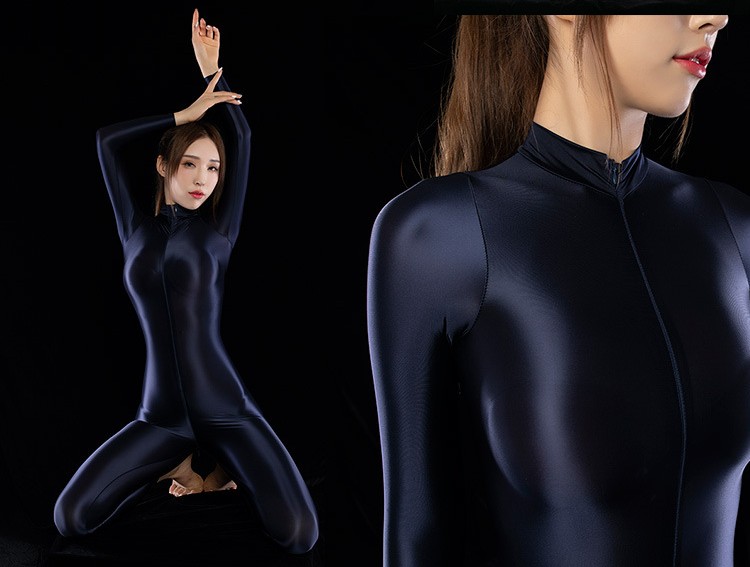 Title 8, Shiny Luxury Shiny Thin Silky Tight Jumpsuit