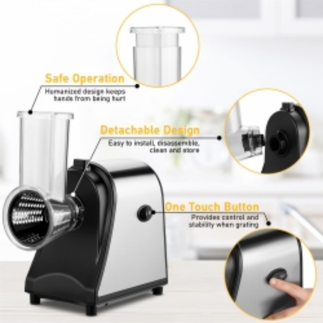 1 0 0W Electric Grater Vegetable Food Rotary Drum Grater Chopper Slicer MAX CUT 8