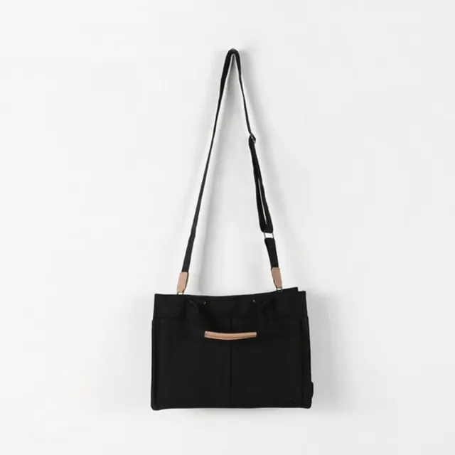 Literary Style Multi pocket Ladies Personalized Shoulder Bag Black - Shop at LoveMi