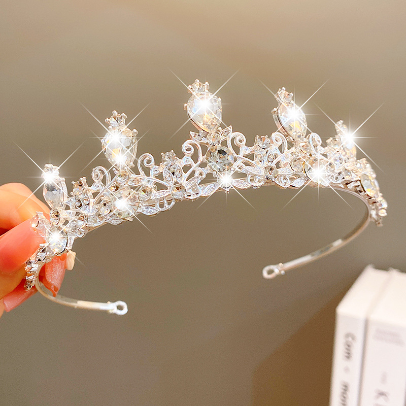 Sweet Fashion Jewelry Hair Accessories Multicolor Pearl Crown Banquet Birthday Fashion Princess Headband Girl Kawaii Crown Crown Headband Headgear Headgear Crystal  Wedding Party Hair Accessories — foto 5