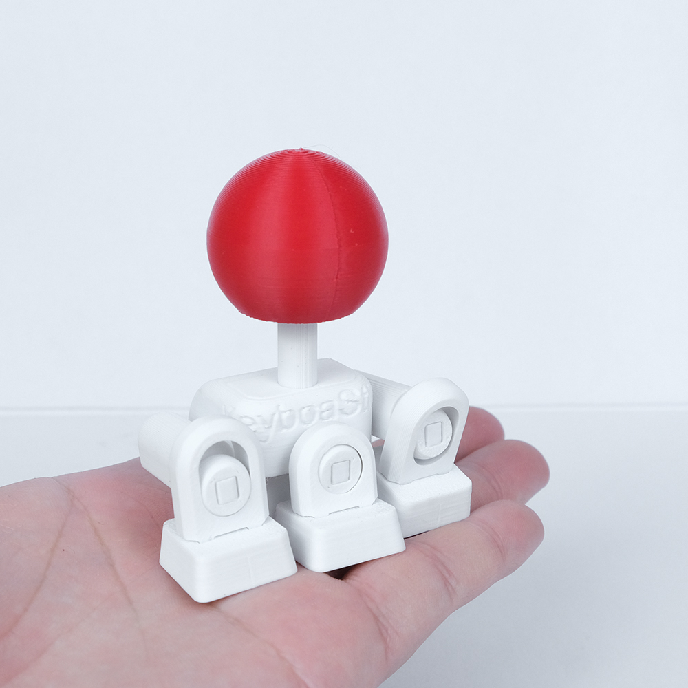 1PC 3D Printed Joystick Keyboard Keycap Set, Creative Red Ball Rocker Keycap For Compatible Mechanical Keyboards, Gaming Desk Accessory 2