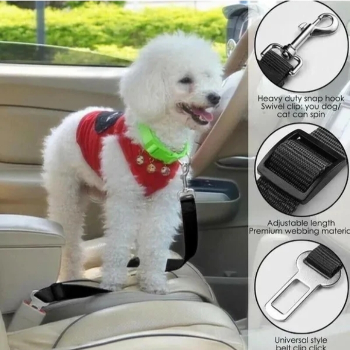 Heavy Duty Nylon Pet Safety Seat Belt Clip Adjustable Dog Vehicle Harness Lead