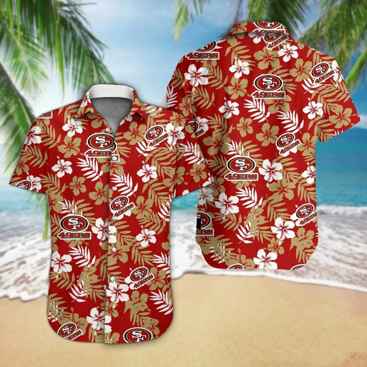 Hawaiian Printed Short Sleeve Shirt European Size