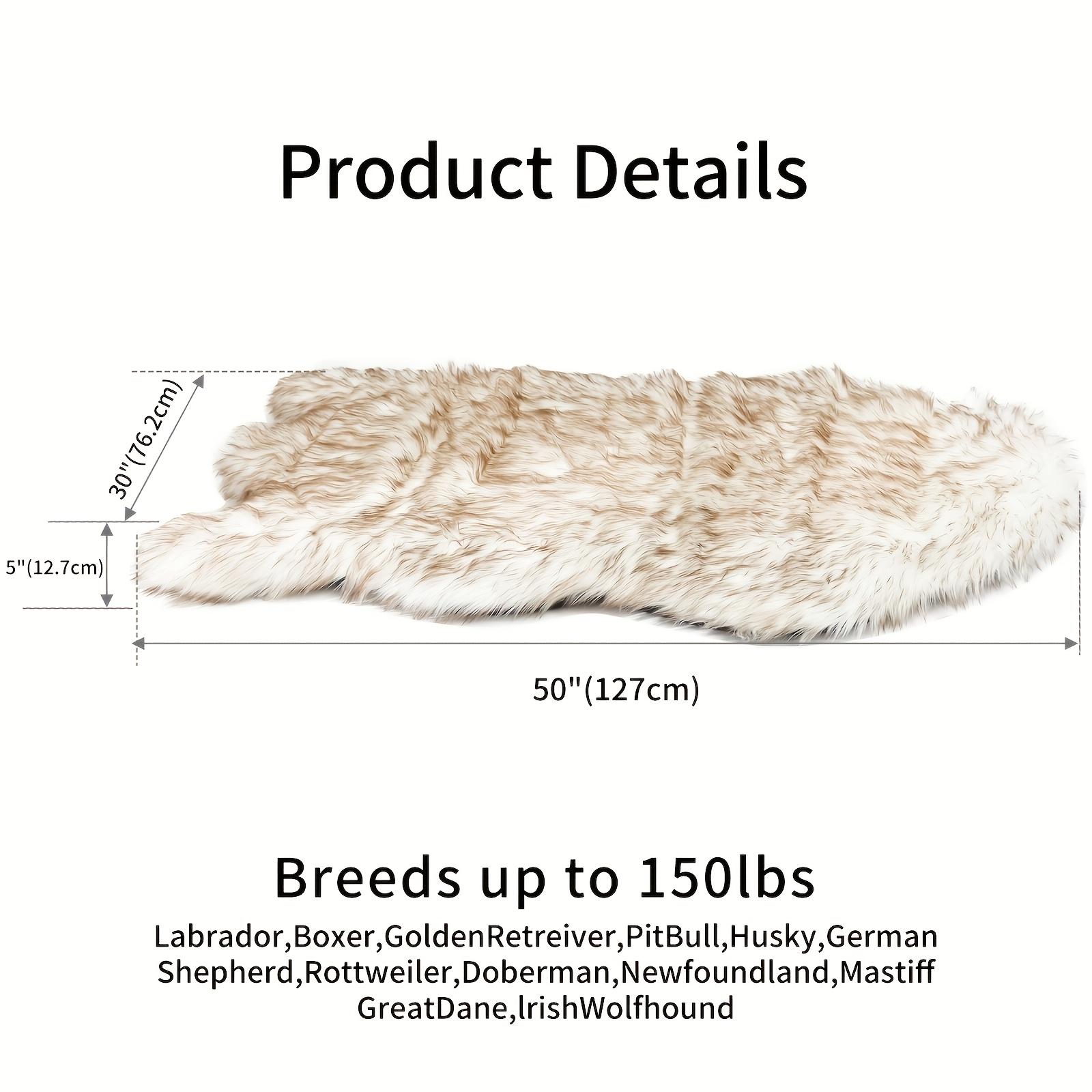 Luxury Faux Fur 5 Inches Thick Super Soft Memory Foam Dog Bed With Soft Removable Orthopedic Dog Bed Cover And Waterproof Liner