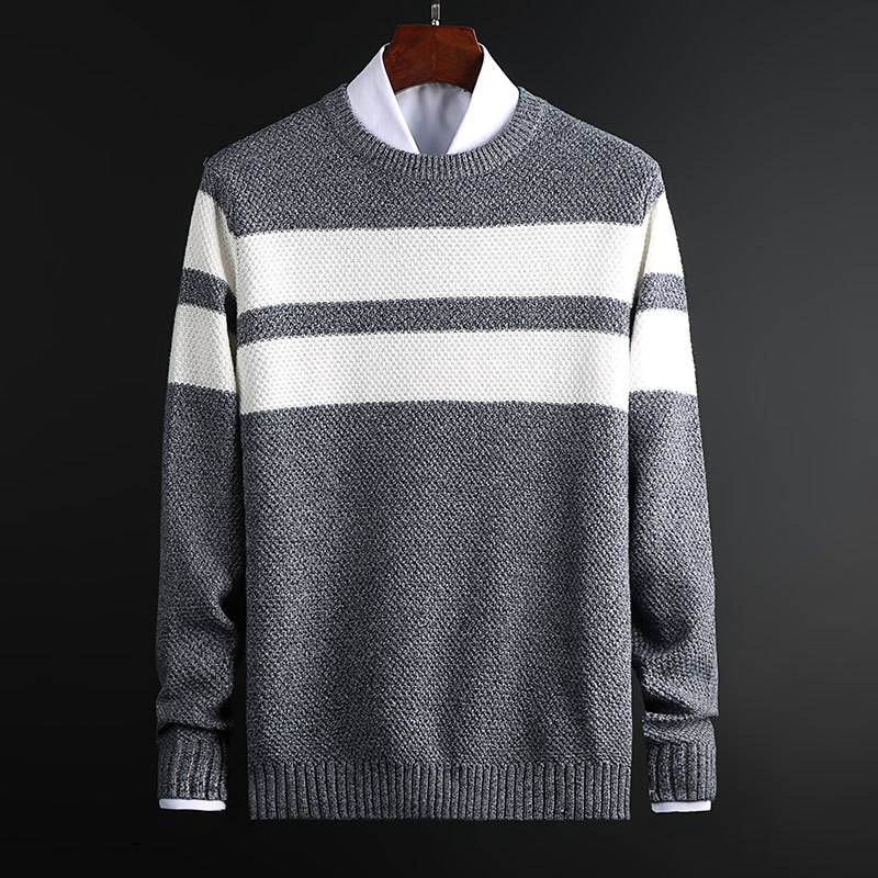 Title 5, Mens Versatile Knitwear Striped Sweater – Effo...