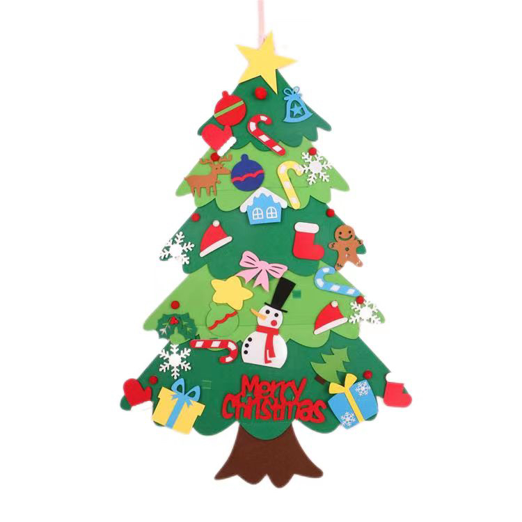 Children's Educational Felt Christmas Tree DIY Handmade Pendant