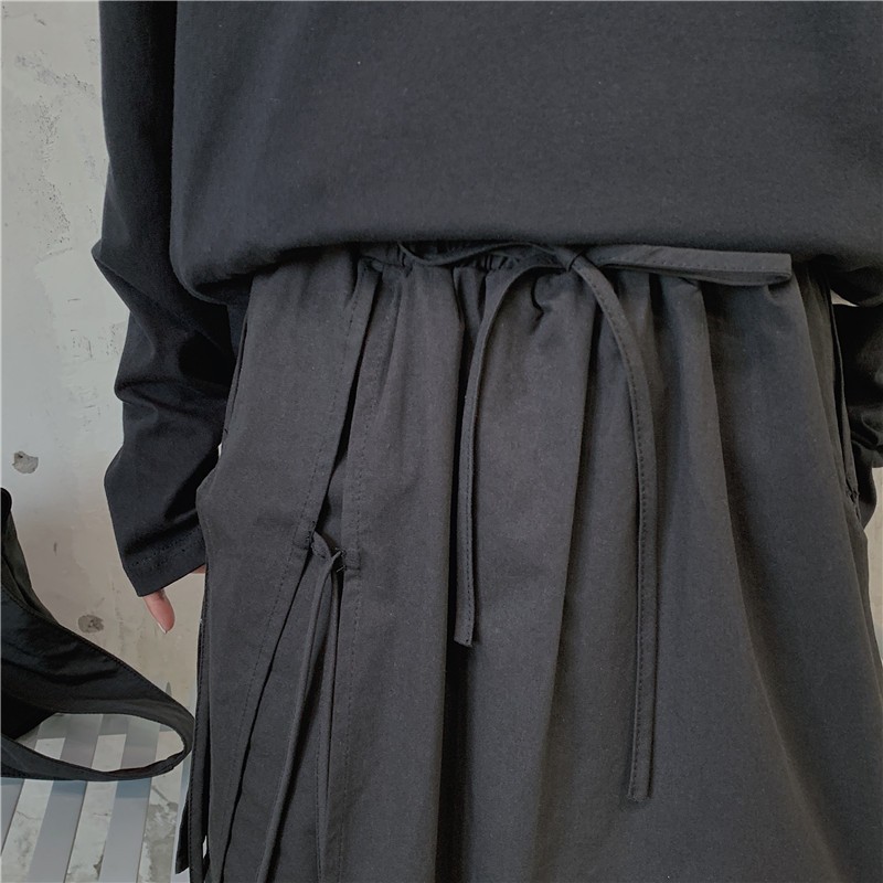 Title 6, Dark Black Wide Leg Pants For Men And Women