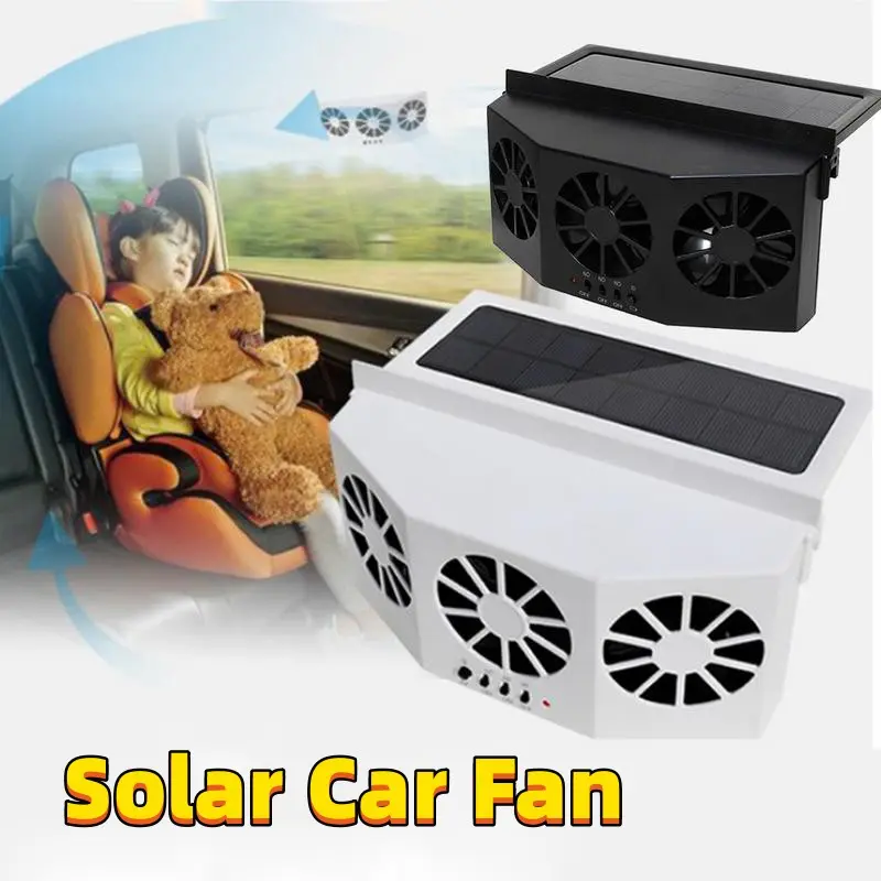Car Fan Solar Window Sun Powered Car Auto Air