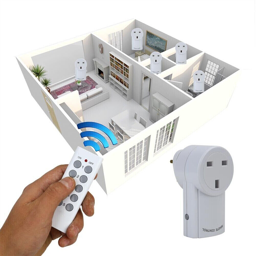 Wireless Remote Control UK Plug Power Socket Switch, Household Outlet Set