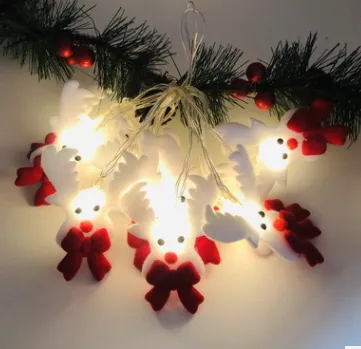 Christmas Plush Snowman Light String Christmas Tree Pendant LED Holiday Party Decoration Lantern – image 8
