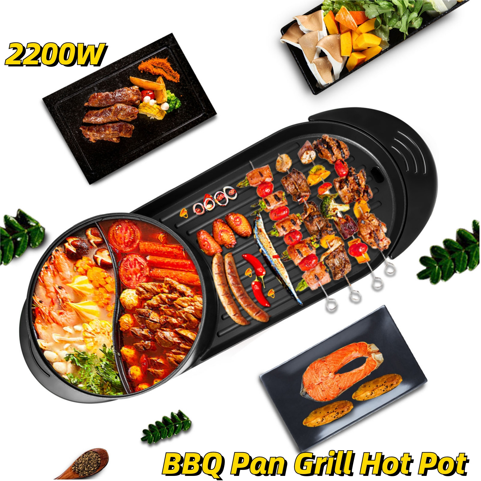 Household Multifunctional Non-stick Mandarin Duck Shabu-shabu Baking Tray