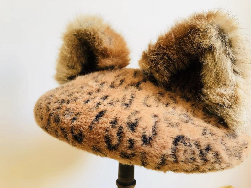 Title 5, Raccoon Fur Three-dimensional Ear Mink Beret