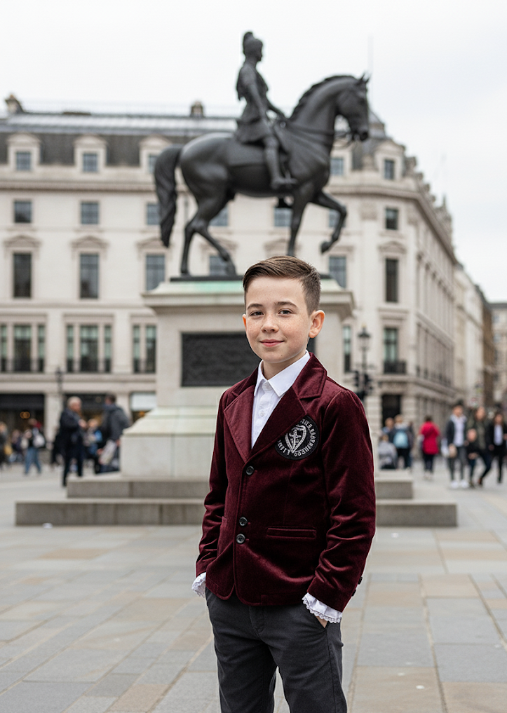 Boy Formal Suit Birthday Party Jacket Velvet Blazer Wine Red 3-7y Slim Fit — foto 2