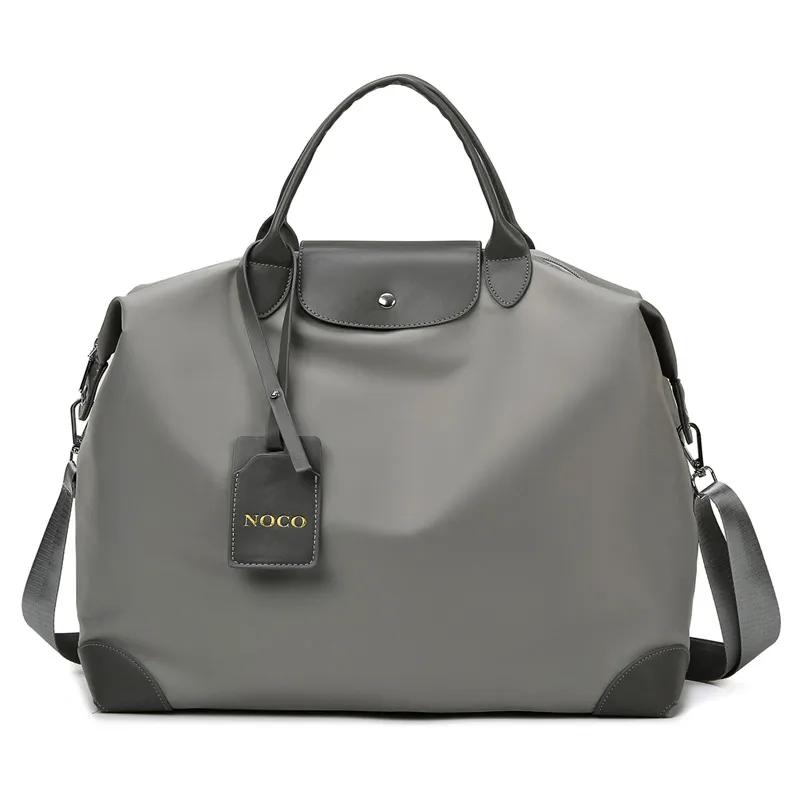 Fitness Travel Bags For Women Oxford Shoulder Bag Totes - Grey