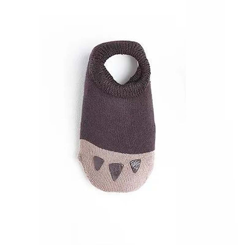 Autumn And Winter Terry Thickening Baby Floor Socks Cartoon Bear