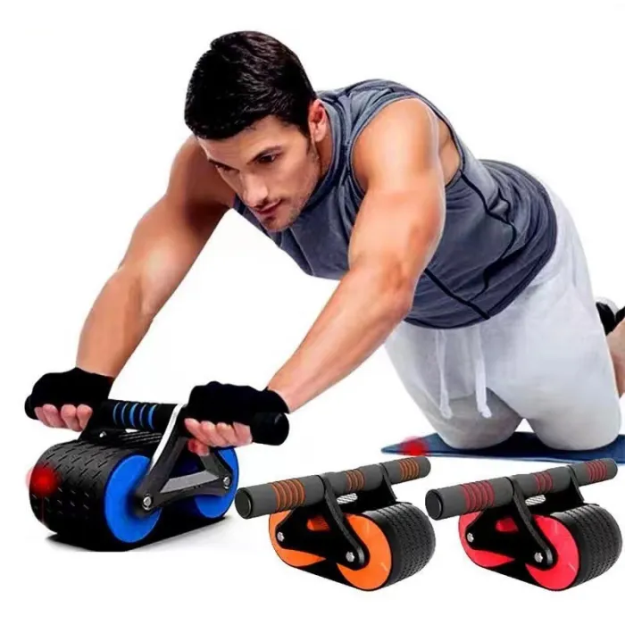 Double Wheel Ab Roller with Automatic Rebound, Core Exercise Wheel for Home Workouts - detail photo 14