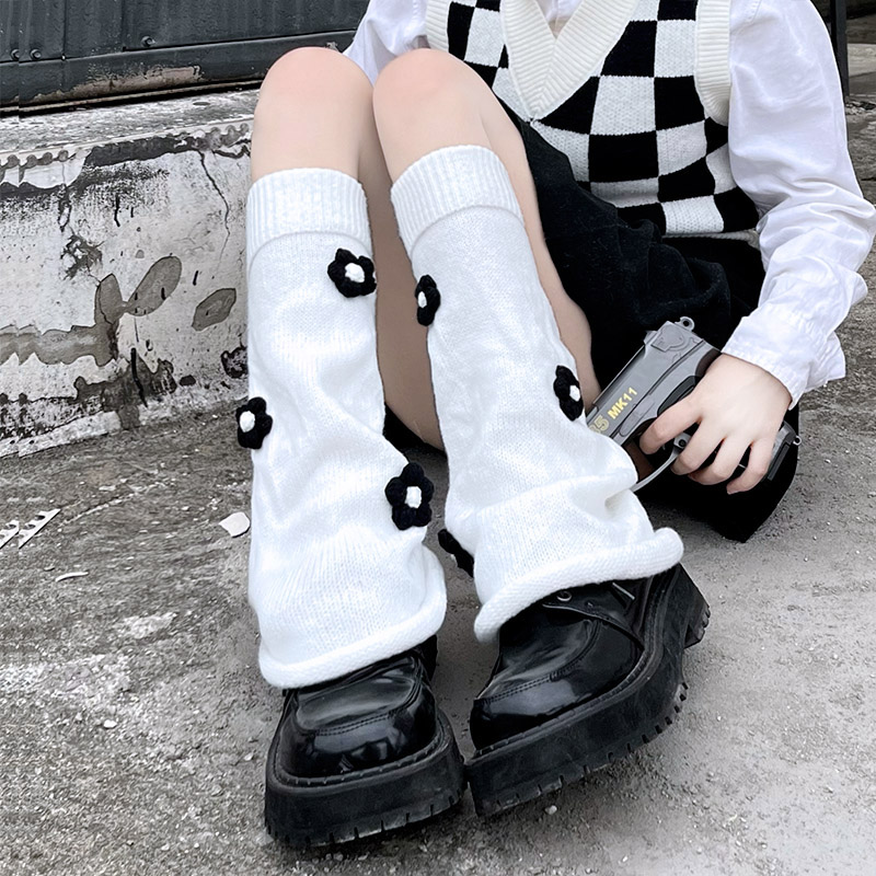 Y2k Flower Golf Spicy Cute Girls Subculture Medium Leg Warmers Socks Boot Cover - Picture 6 of 6
