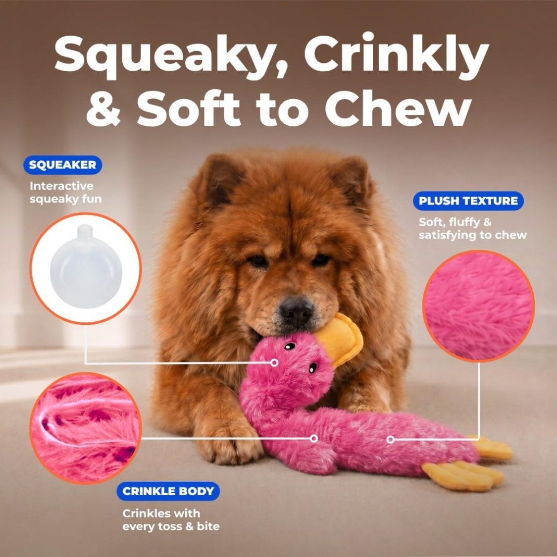 Best Pet Supplies Interactive Squeaky Dog Chew Toy, Ideal Dog Toys For Chewers, Small, Medium  Large Dogs, And Fetch Lovers — foto 4