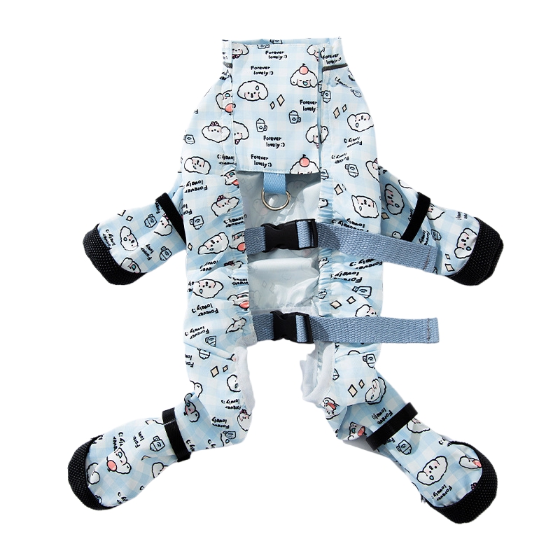 Waterproof Reflective Stripe Pet Pants Adjustable Stain Resistant Dog Four Legged Pants Quick Dry Durable Blue - Shop at LoveMi