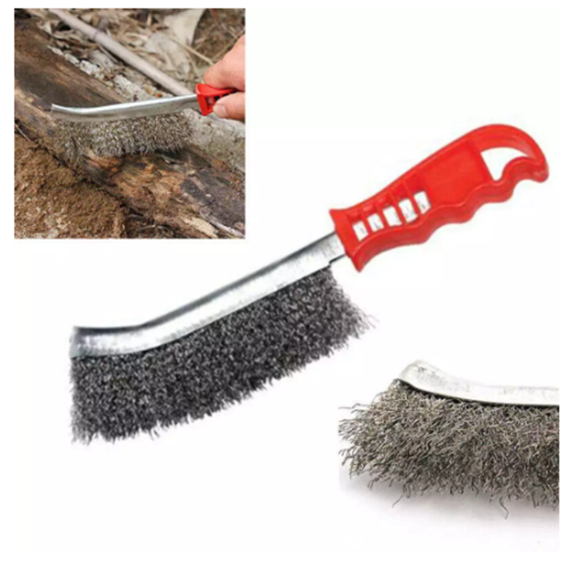 Title 5, Stainless steel knife brush with plastic handle