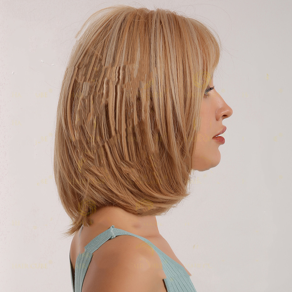 Gloden Mixed Color BoBo Wig New Synthetic Women's Wig — foto 5