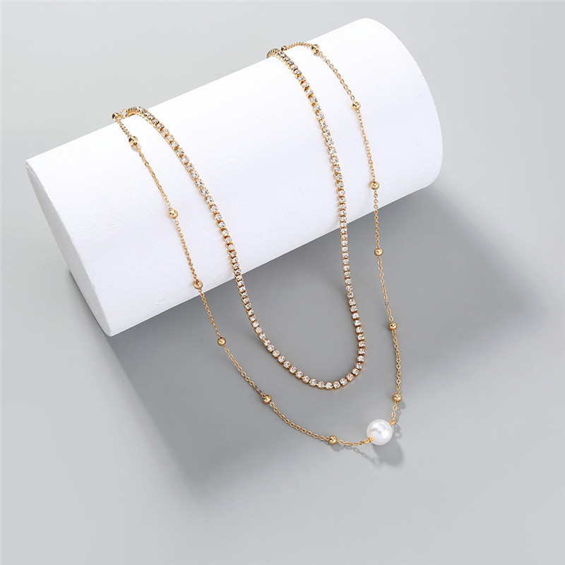 Imitation Baroque Pearl Bohemian Beaded Chain Women's Multilayer Necklace
