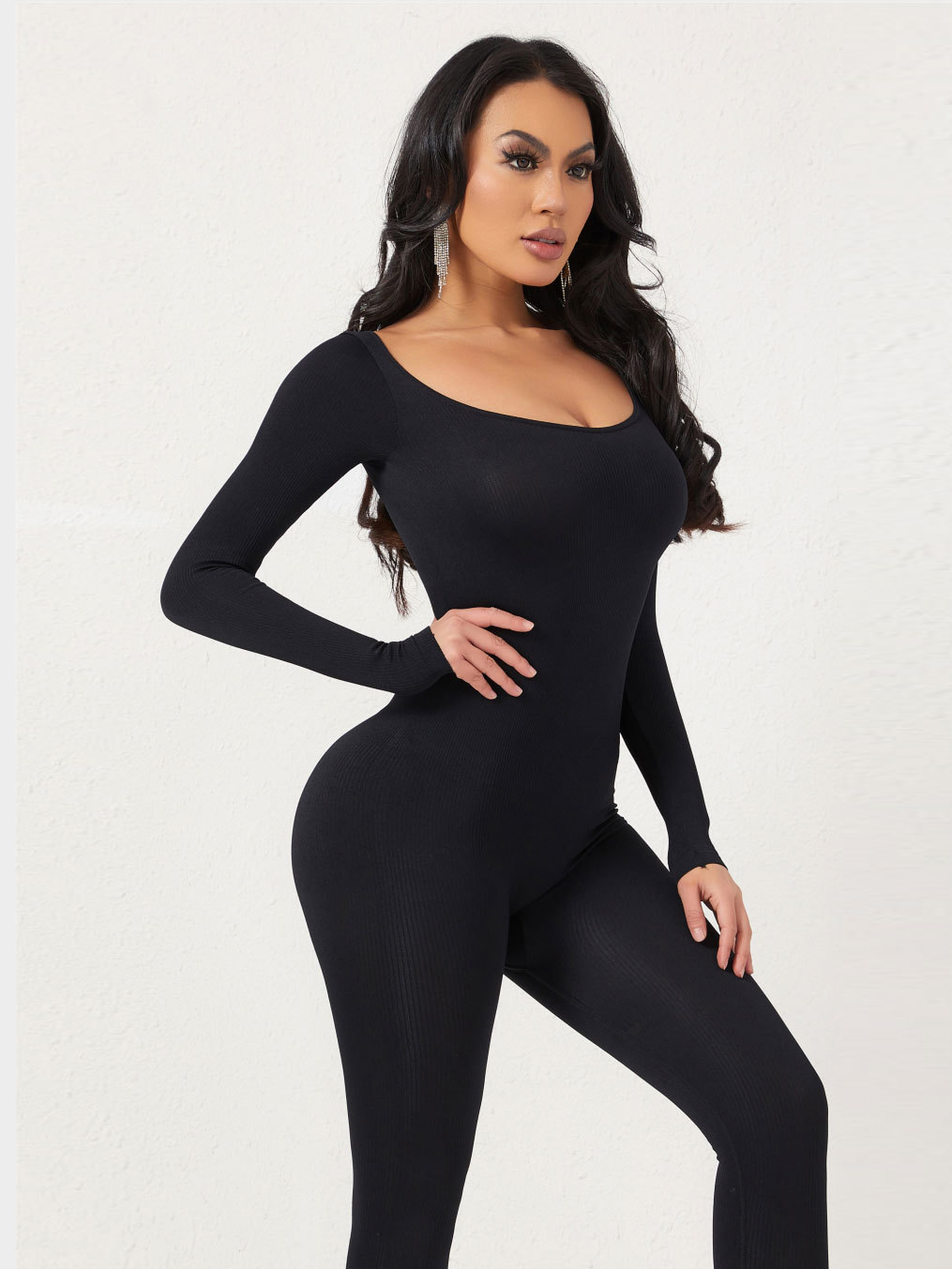 Snatched Waist Body Shaper-Long Sleeve And Full Leg