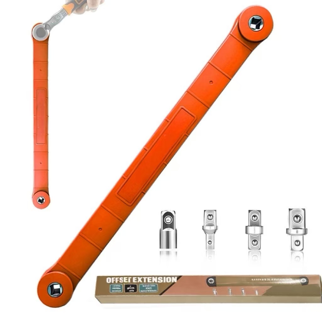 15.4in Offset Extension Wrench Tight Reach Set Drive Adapter For Automotive