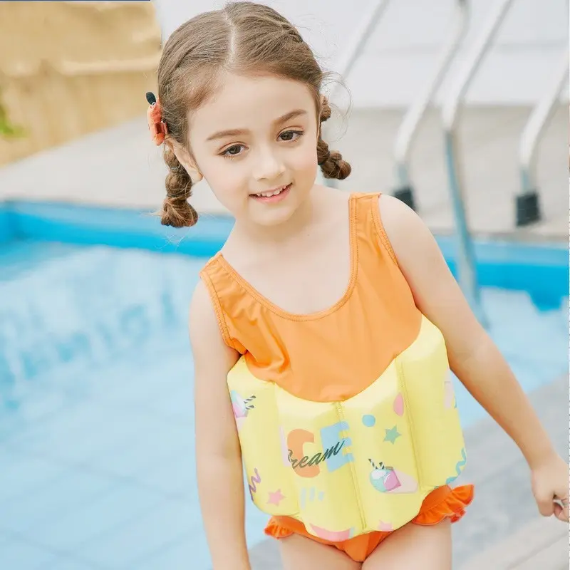 Children's Life Jackets Buoyancy One-piece Swimsuits Baby Girl