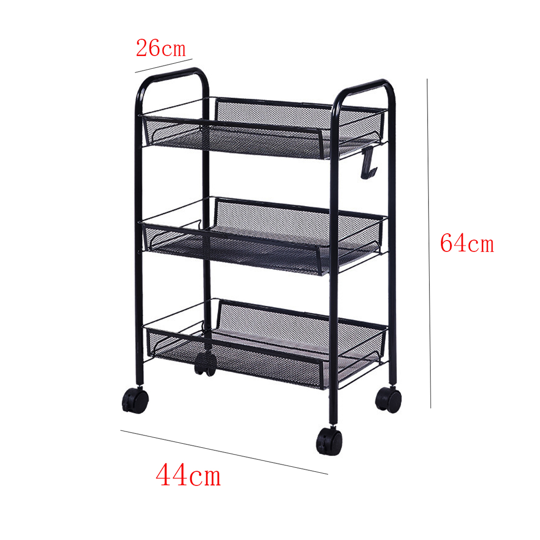 UK NEW 3 Tier Storage Trolley Cart On Wheels Kitchen Bathroom Laundry Narrow — image 9