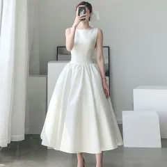 Graduation Travel Photo Minimalist Small Man Dress - White - View 1