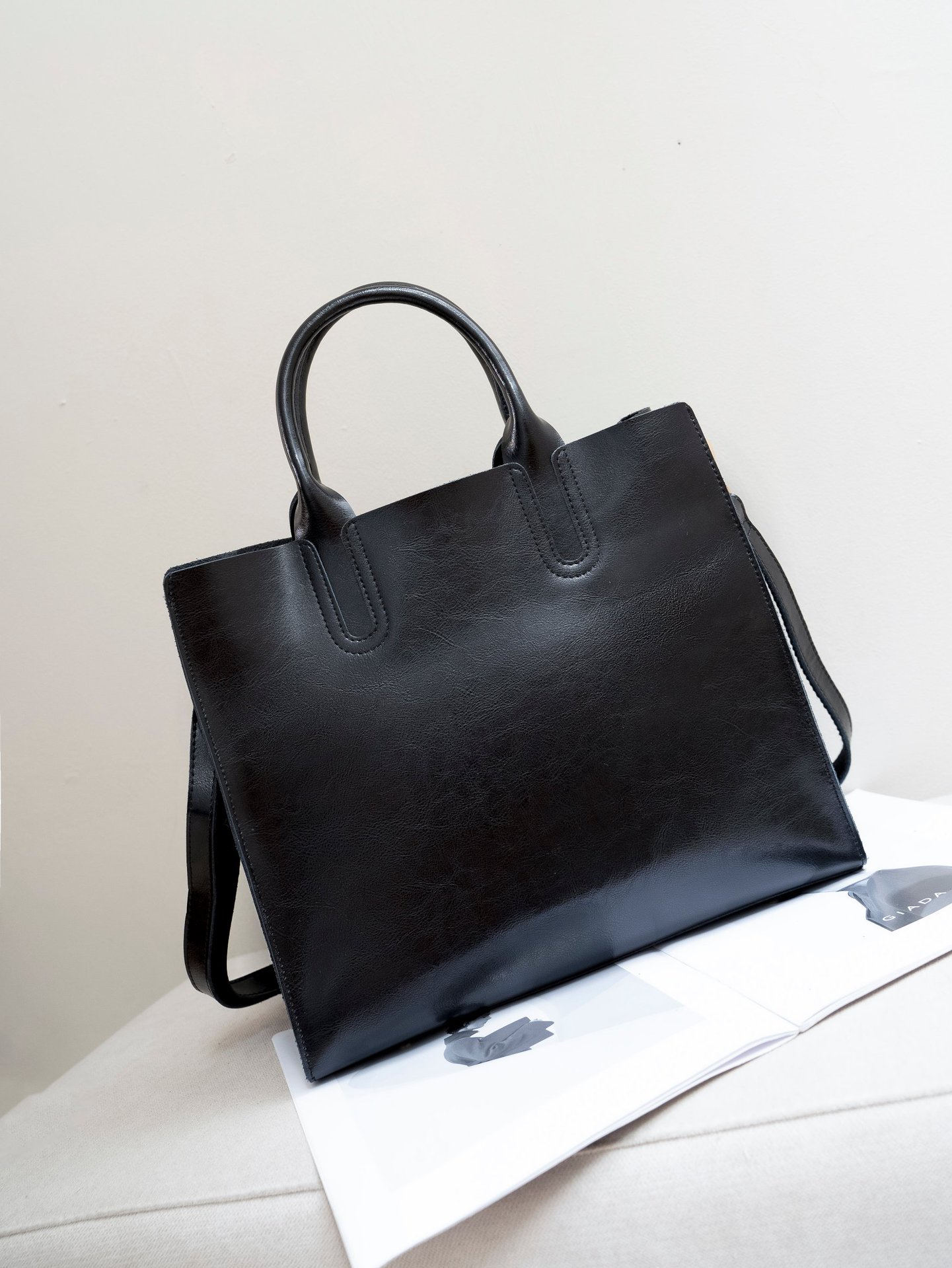 Sac pour femme en cuir véritable, déplacements transfrontaliers – Image 2
