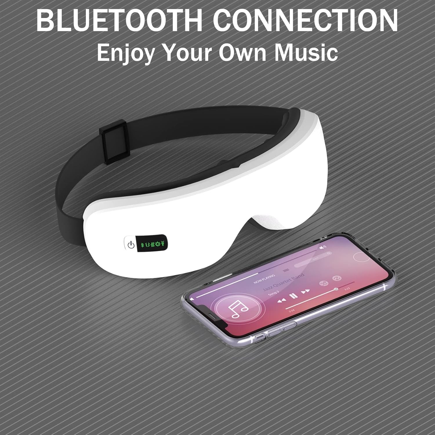 Electric Smart Eye Massager Vibration Heat Airbag Compression & Bluetooth Music — image 2