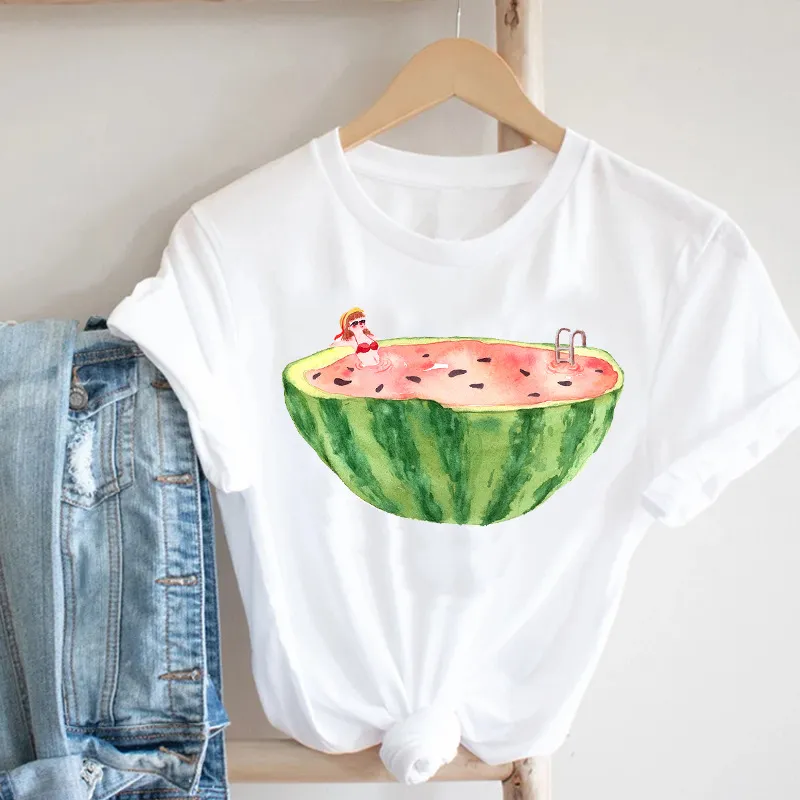 Harajuku Men's Cartoon Short Sleeve Youth Popular Collar Casual Men's T-Shirt - 6 Style
