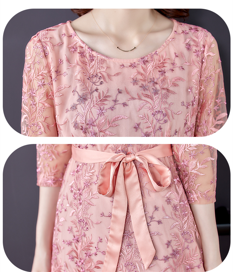 Three-quarter Sleeve Dress High-end Western Style Ladies Temperament Age Reduction