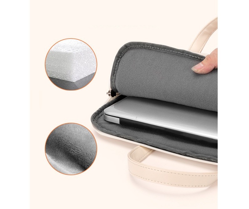 حقيبة لابتوب بغطاء جلدي صناعي بتصميم عصري