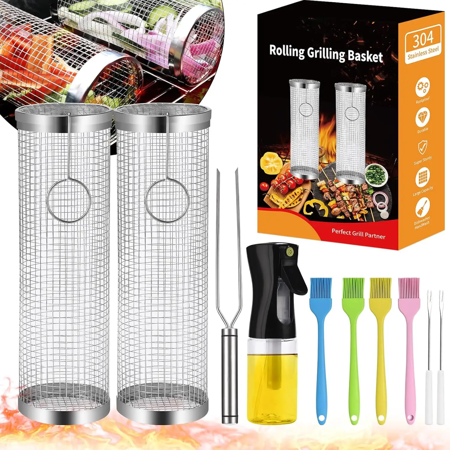 Rolling Grill Basket Gifts