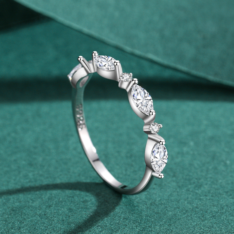 S925 Sterling Silver White Gold Plated Ring
