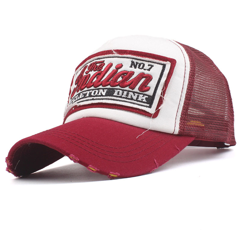 Fashion Stick Mesh Baseball Cap Wine Red - Shop at LoveMi