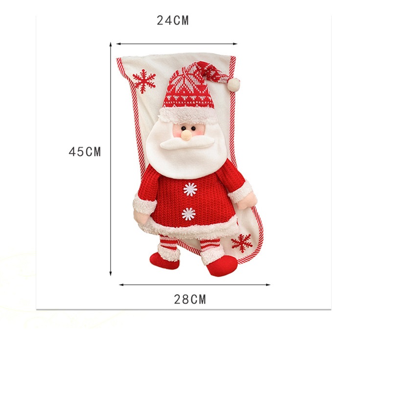 Christmas Decorations Knitted Three-dimensional Snowman Gift Bag For The Elderly