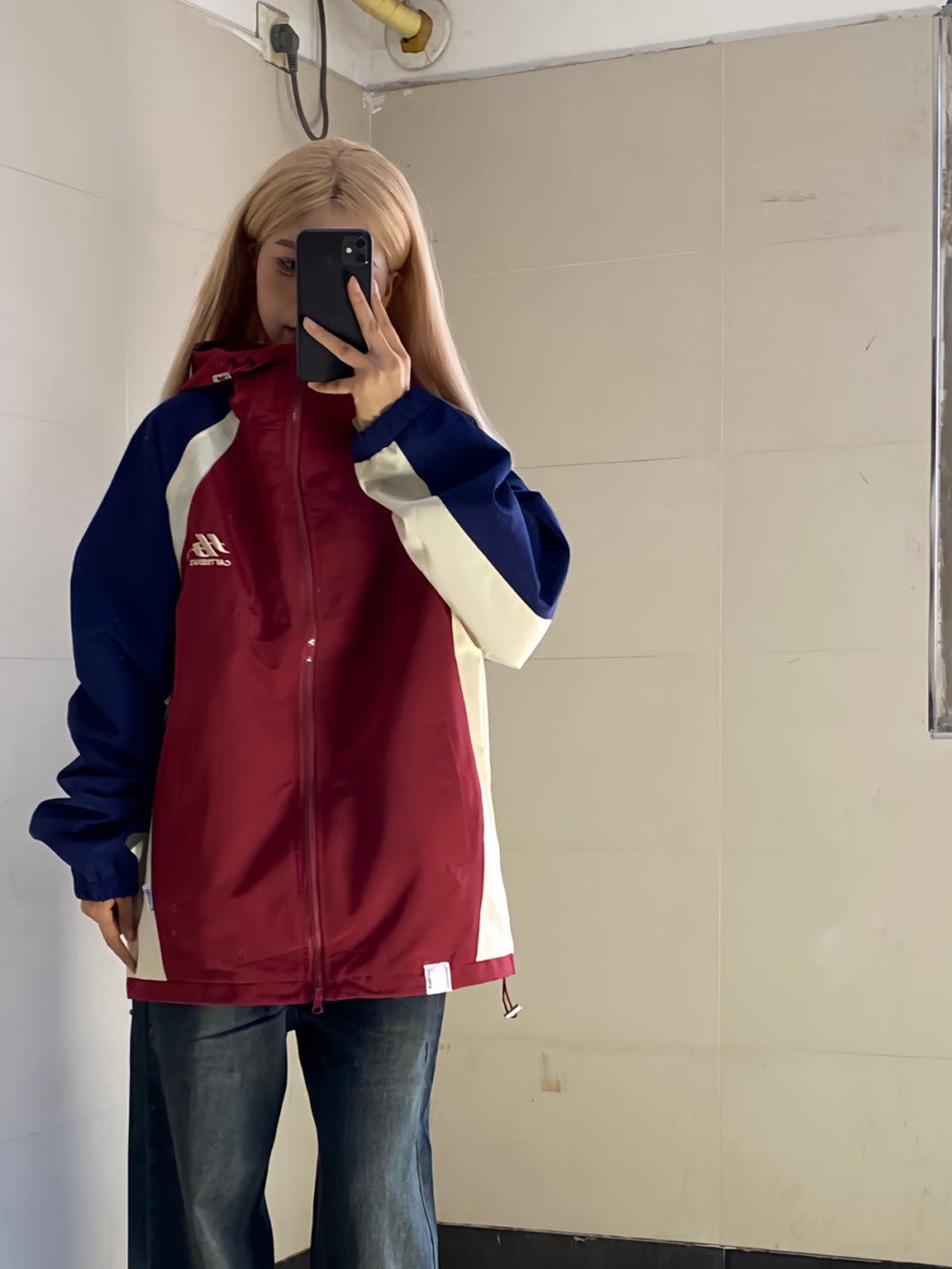 Women's American Color Matching Shell Jacket - Image 7